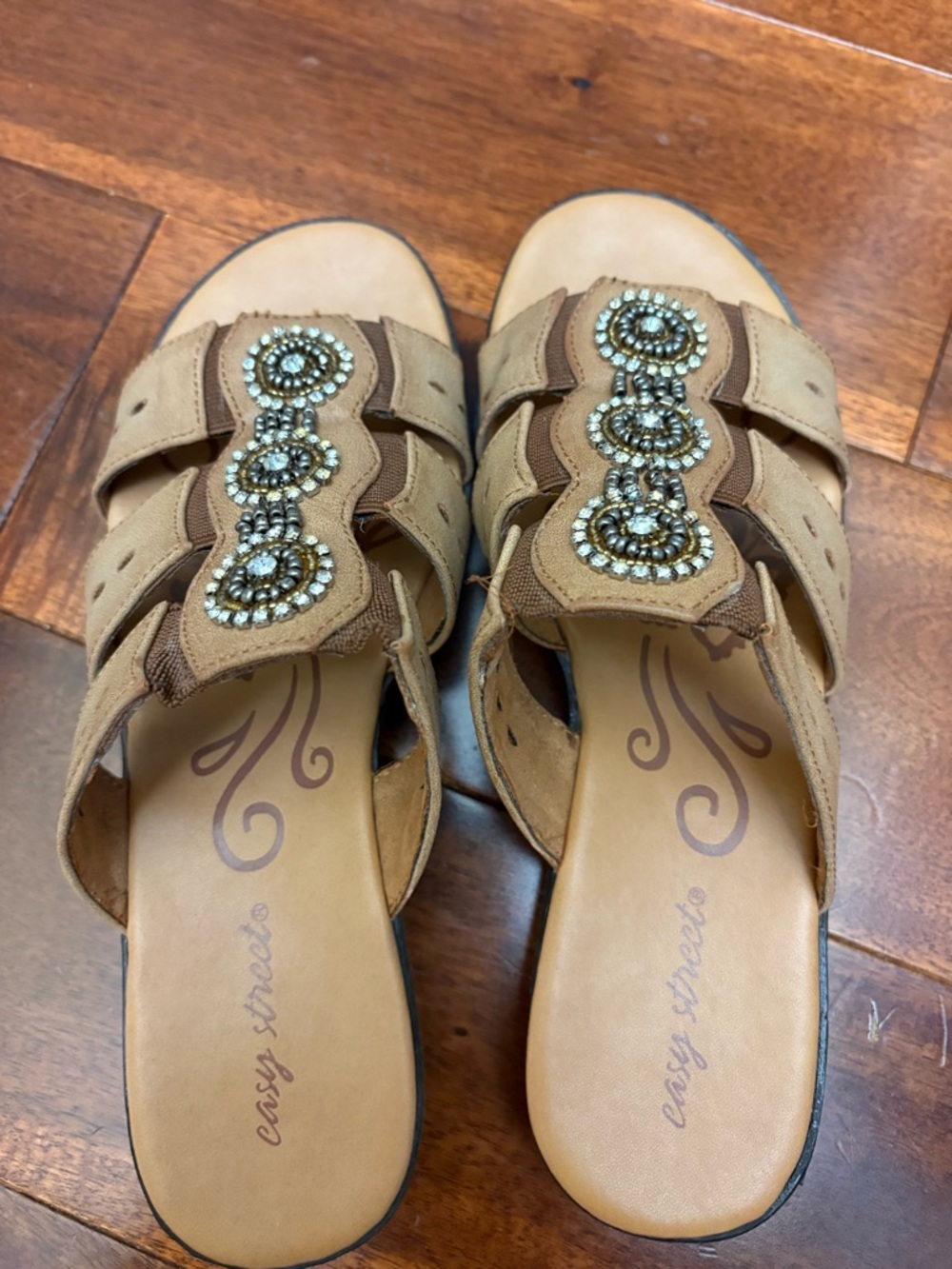 Easy Street bejeweled sandals